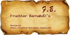 Fruchter Barnabás névjegykártya