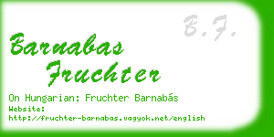 barnabas fruchter business card
